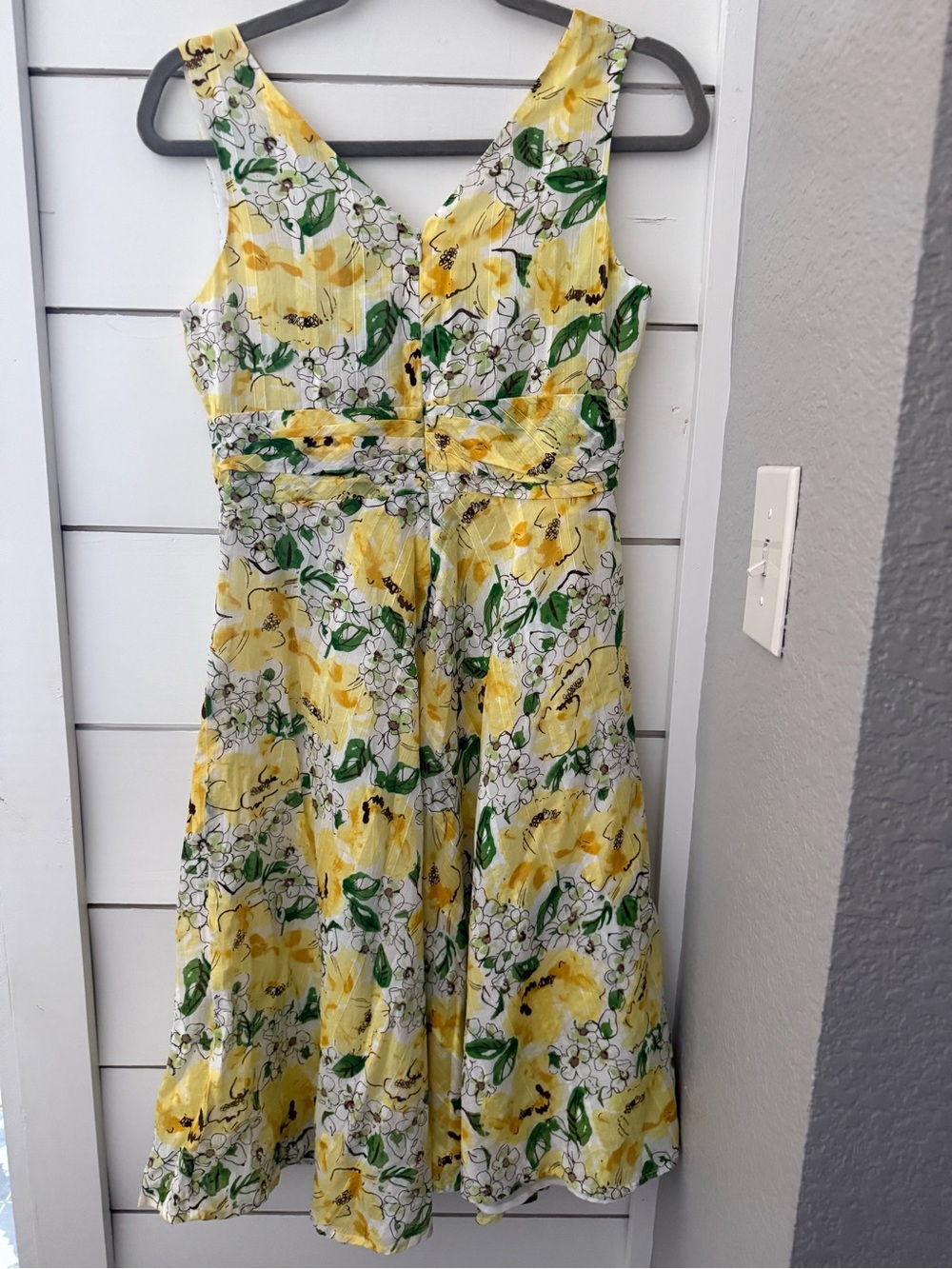 Robbie Bee Yellow Floral Cotton Dress